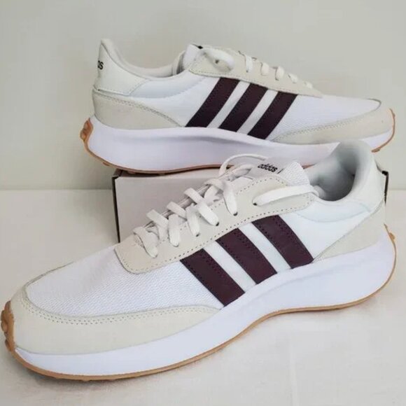 NWT Adidas Run 70s Sneakers White Maroon | Men’s US 9 - Picture 8 of 10